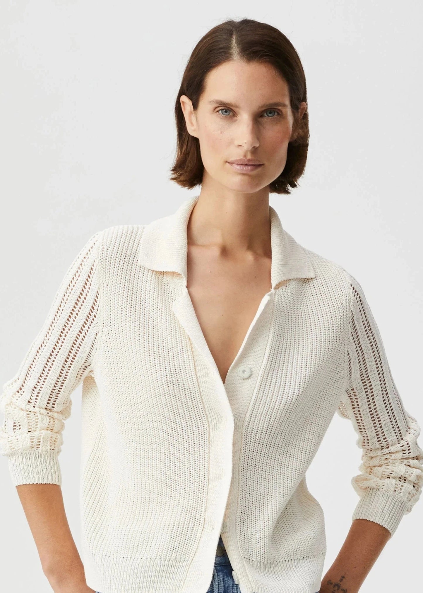 Byron Knit Cardigan - Milk