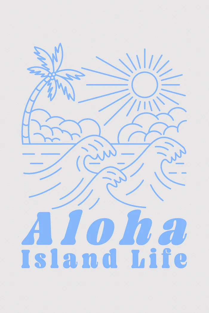 Island Life Tee - Silver Marle