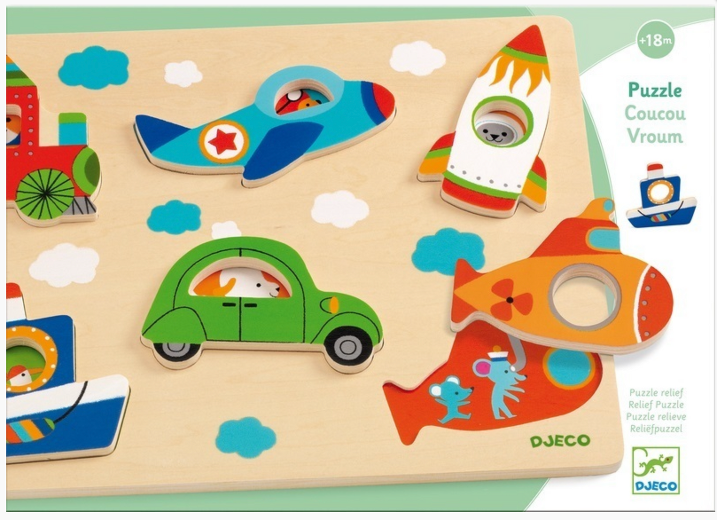 Coucou-vroum Wooden Puzzle