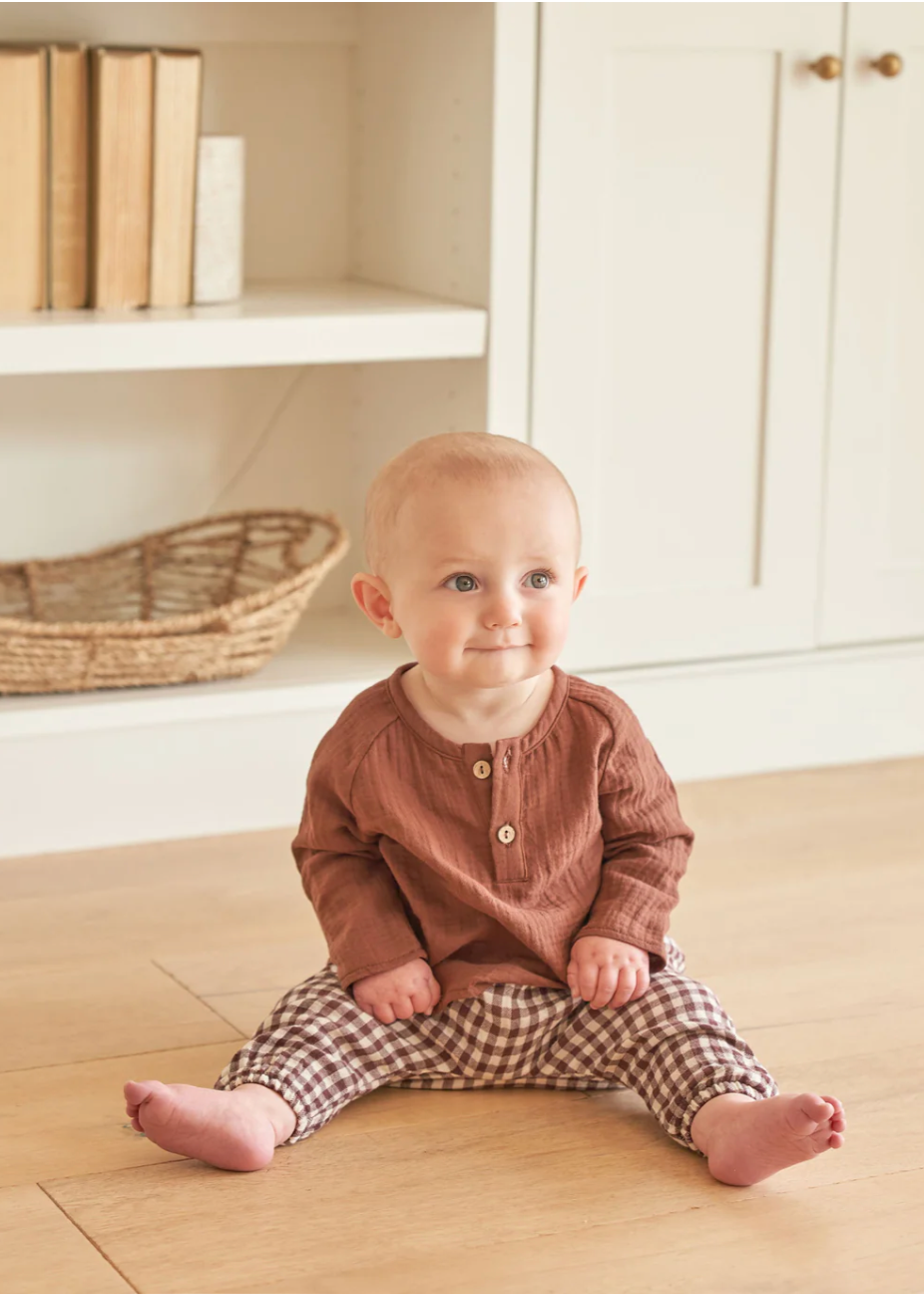 Woven Pant - Plum Gingham