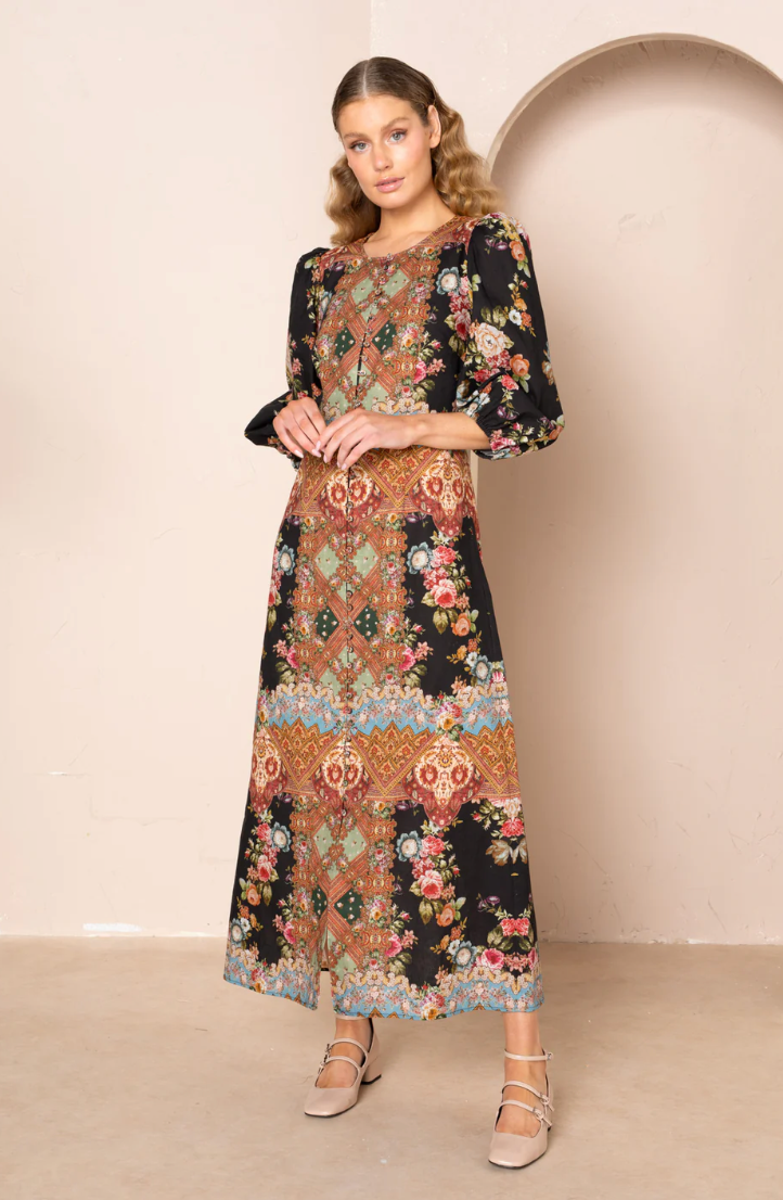 Renne Round Neck Maxi Dress