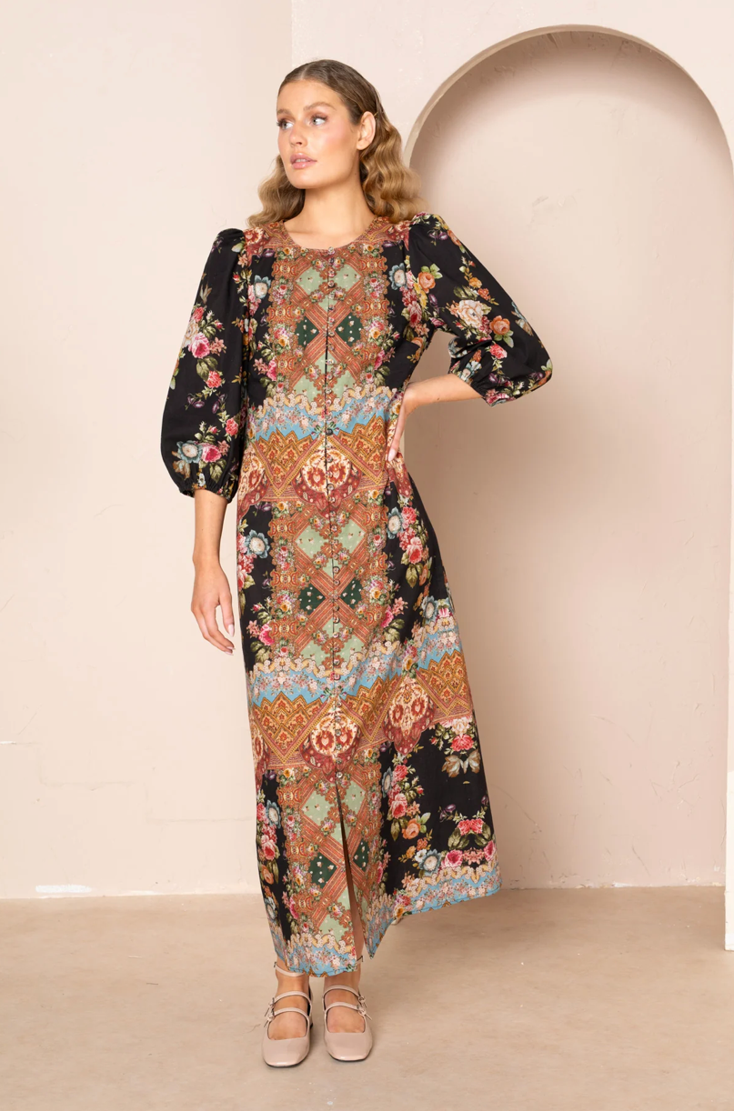 Renne Round Neck Maxi Dress