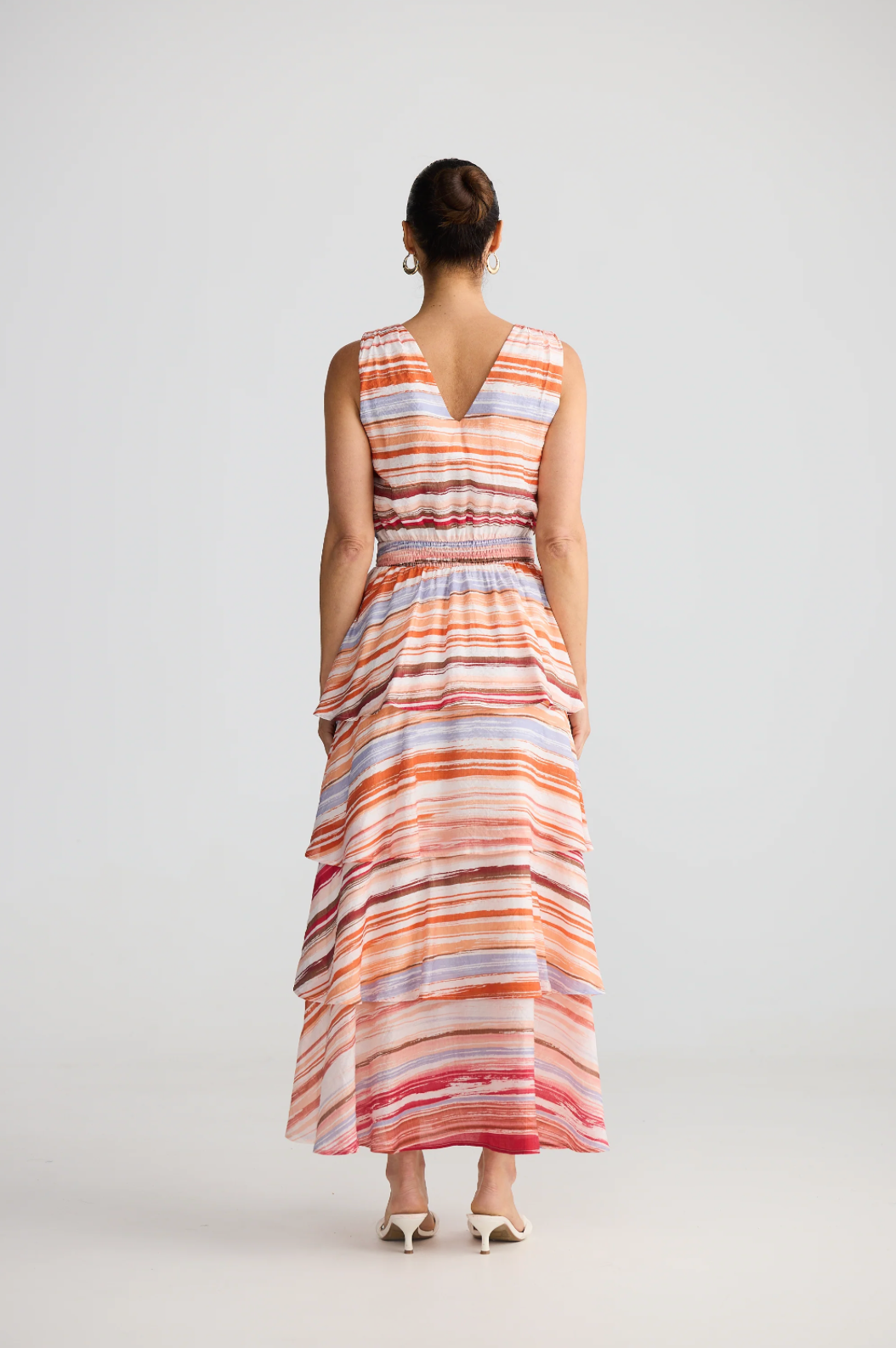 Adella Maxi Dress - Painterly Stripe