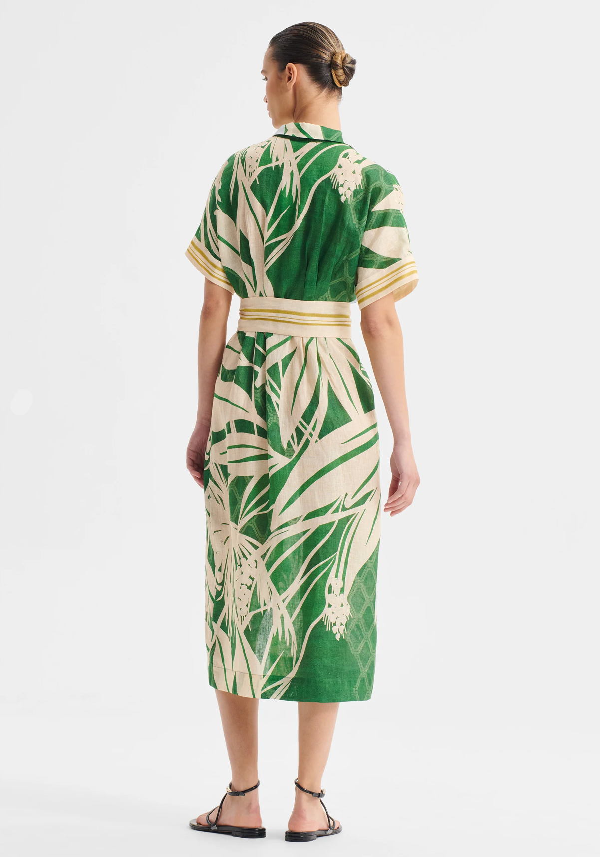 Sorrento Linen Shirt Dress - Print