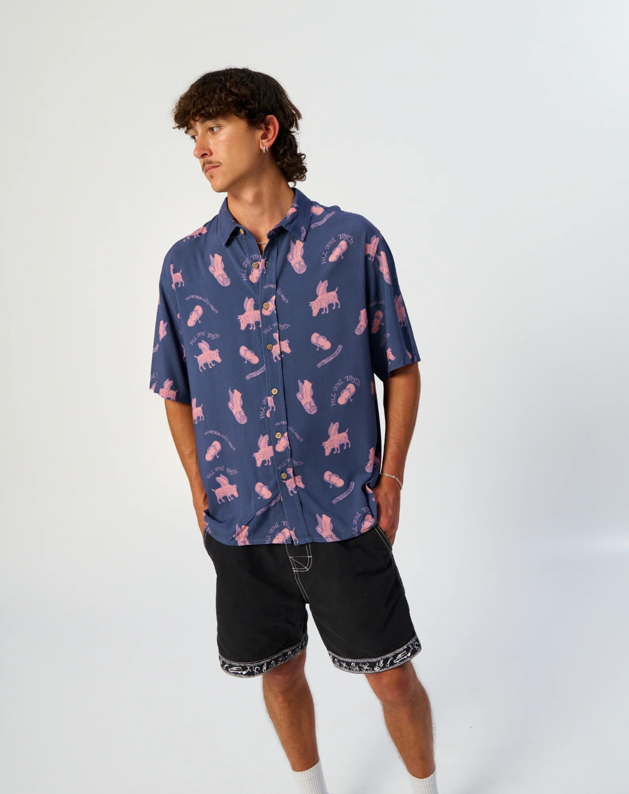 Flip Flop Shirt - Dusty Blue