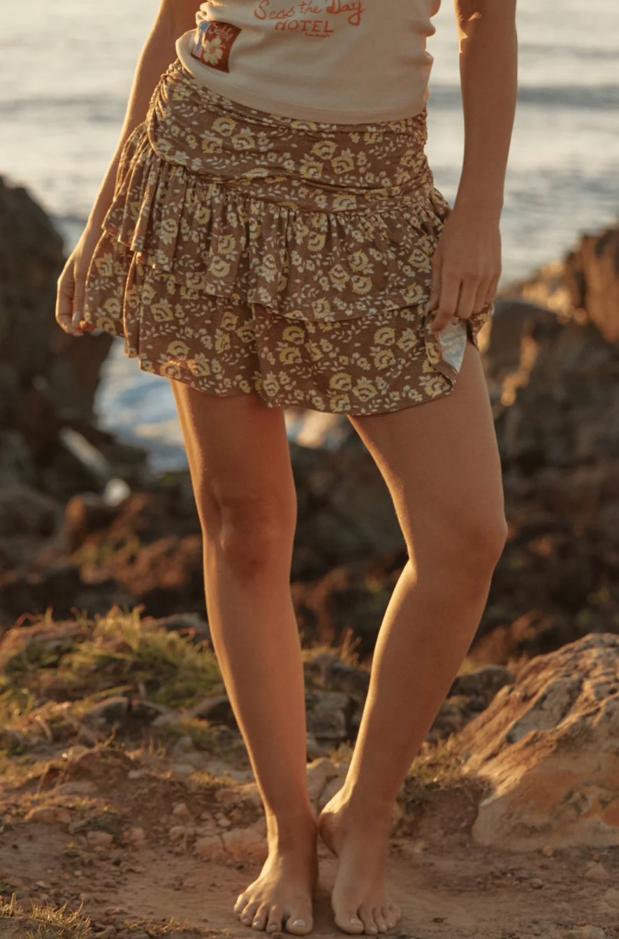 The Ra Ra Skirt - Brown Seas the Day