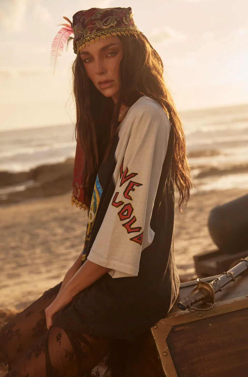 The Stay Wild Raglan Tee - Black