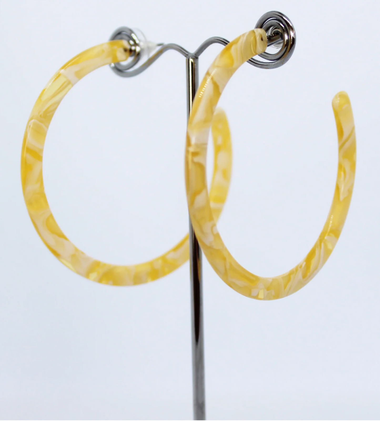 Honey Yellow Hoop Earrings