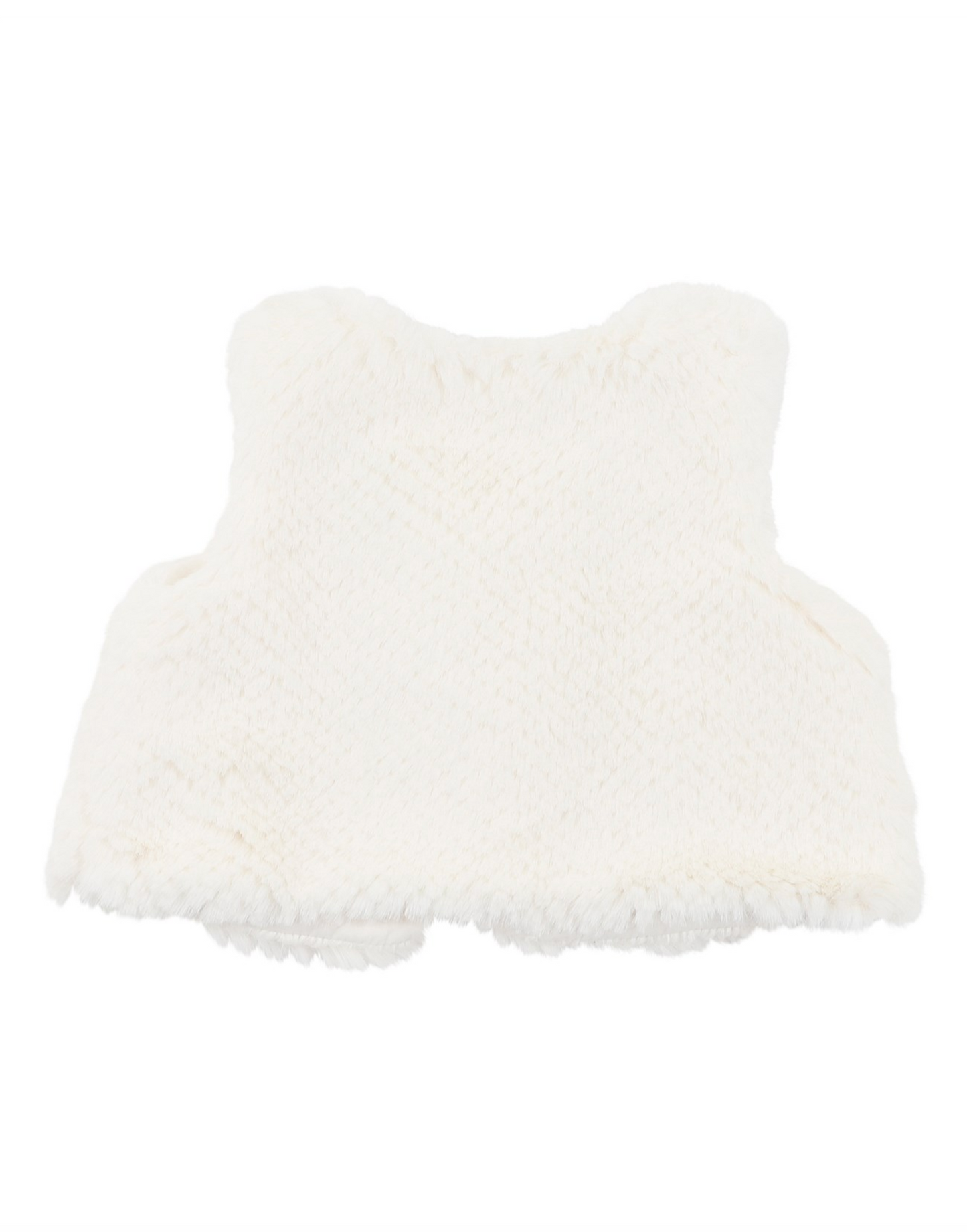 Botanica Embroidered Faux Fur Vest - Cream