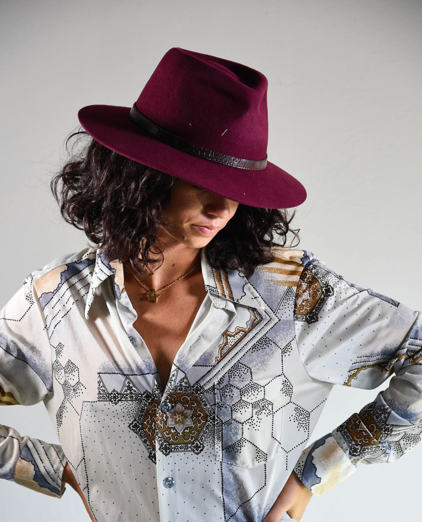 Fallen Broken Street - The DiNgo Felt Hat - Wine: M/L