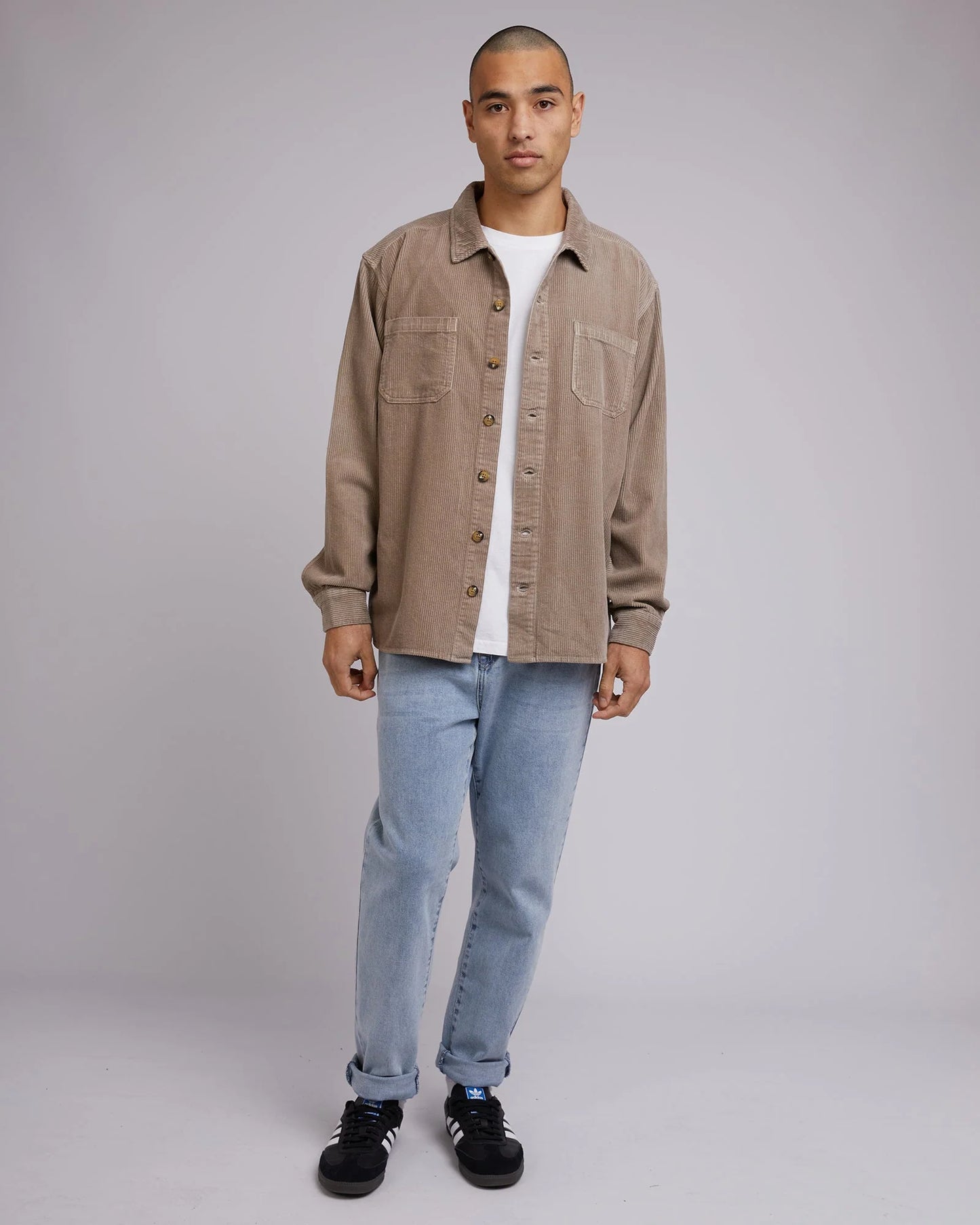 Cord Over Shirt - Mushroom