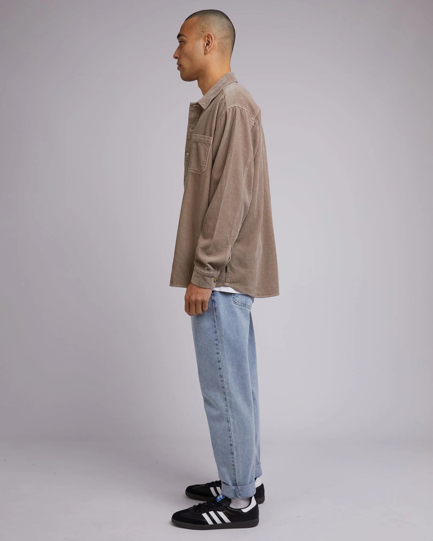 Cord Over Shirt - Mushroom