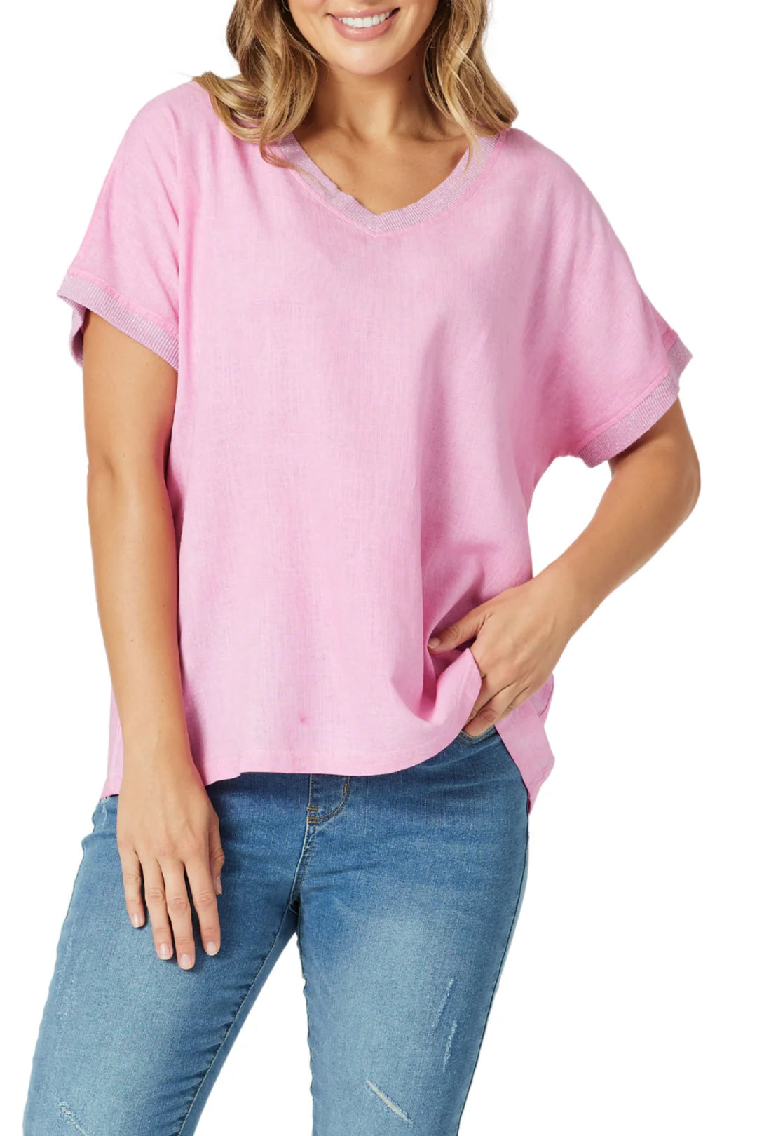 Sienna Top - Washed Pink