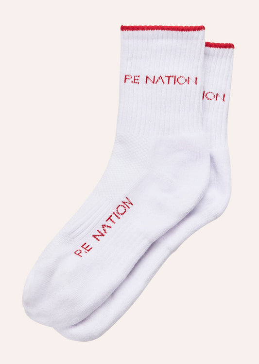 Vita Sock - White/College Red 2