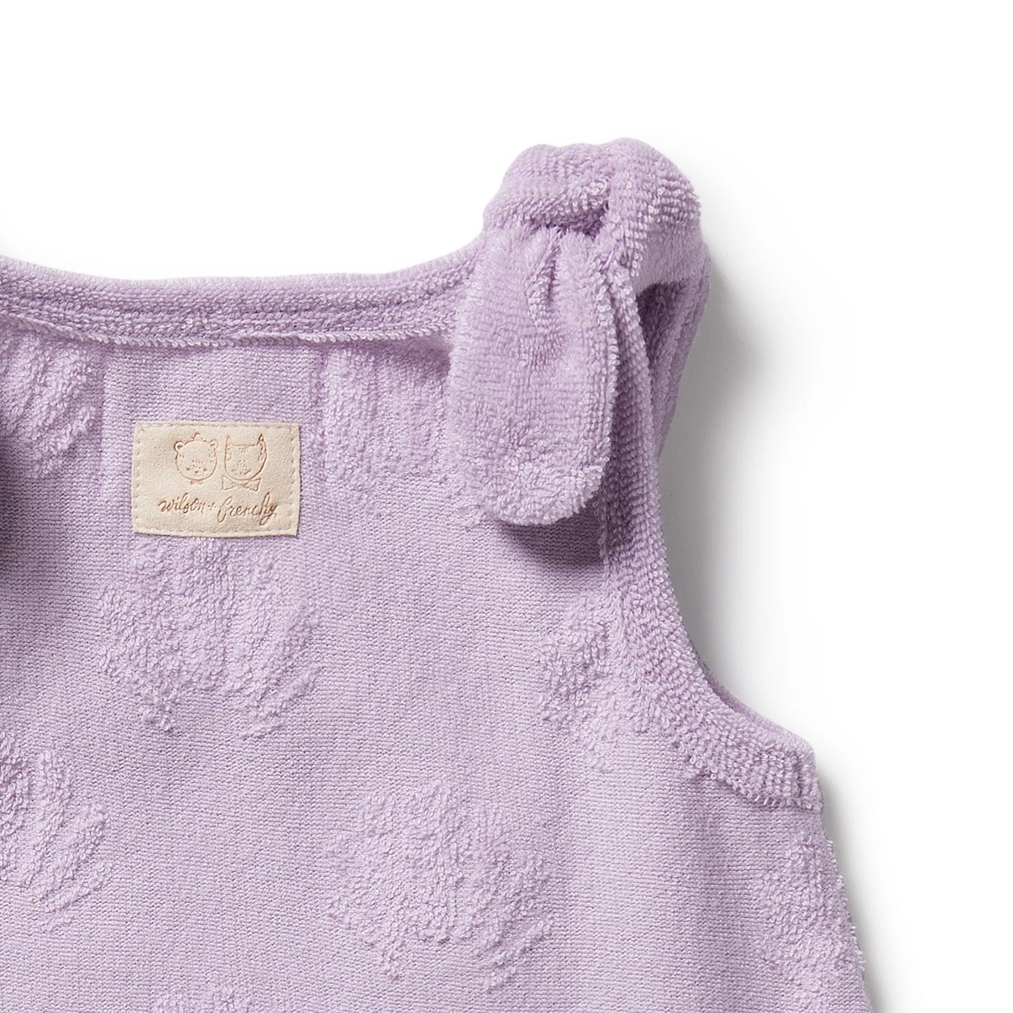 Lavender Shells Organic Terry Singlet - Lavender Shells