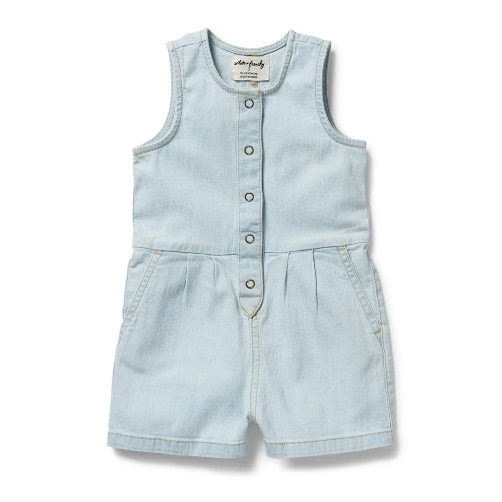 Organic Denim Jumpsuit - Denim