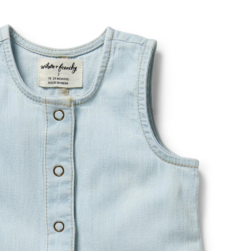 Organic Denim Jumpsuit - Denim