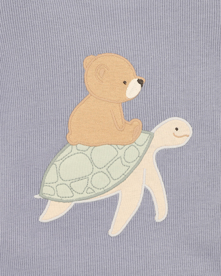 Axel Turtle Organic Tee - Ocean Blue