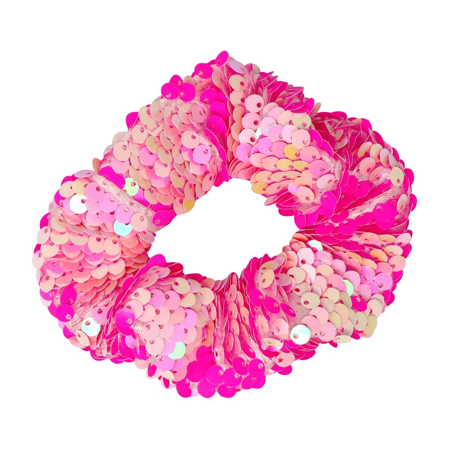 Pink Poppy - Pink Sequin Hair Scrunchie - (Pack Size: 6)