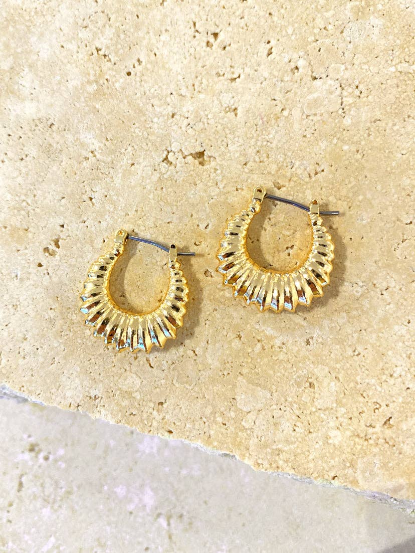 Vesta Twist Hoops - Gold Plated