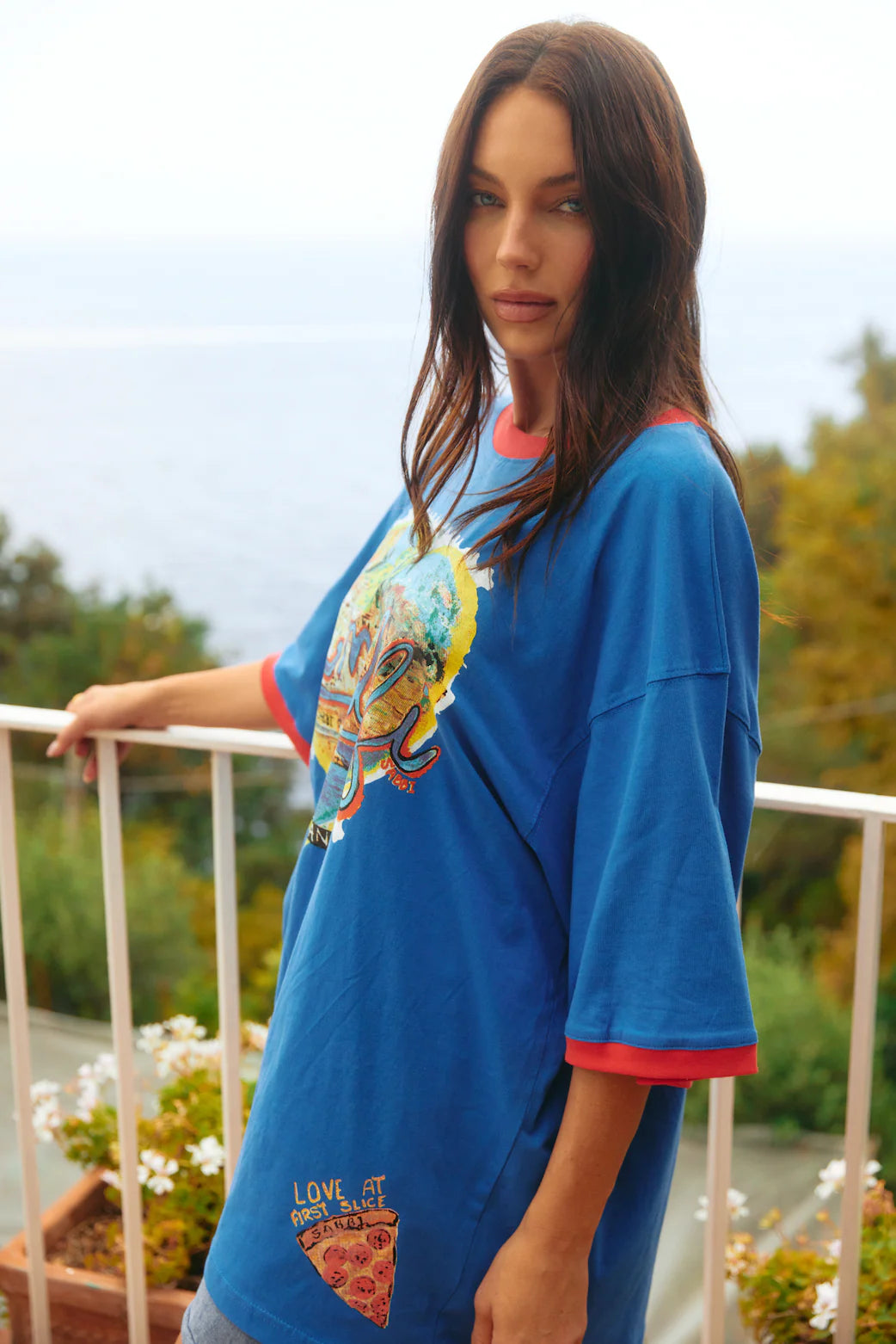 The Amalfi Love Notes Tee - Blue