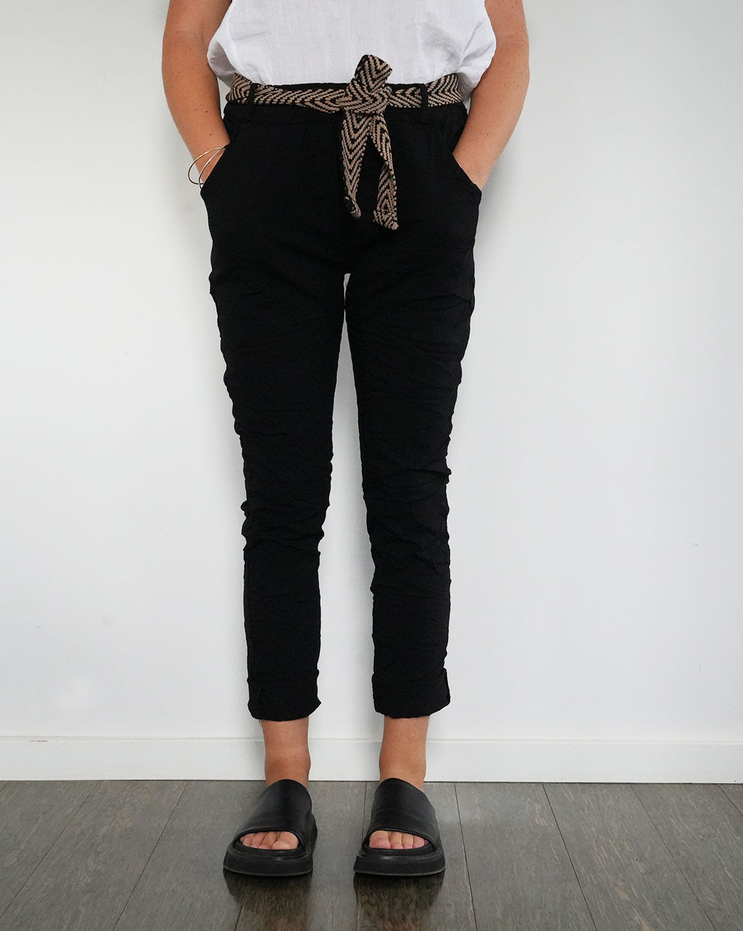 Budapest Belted Pants - Black