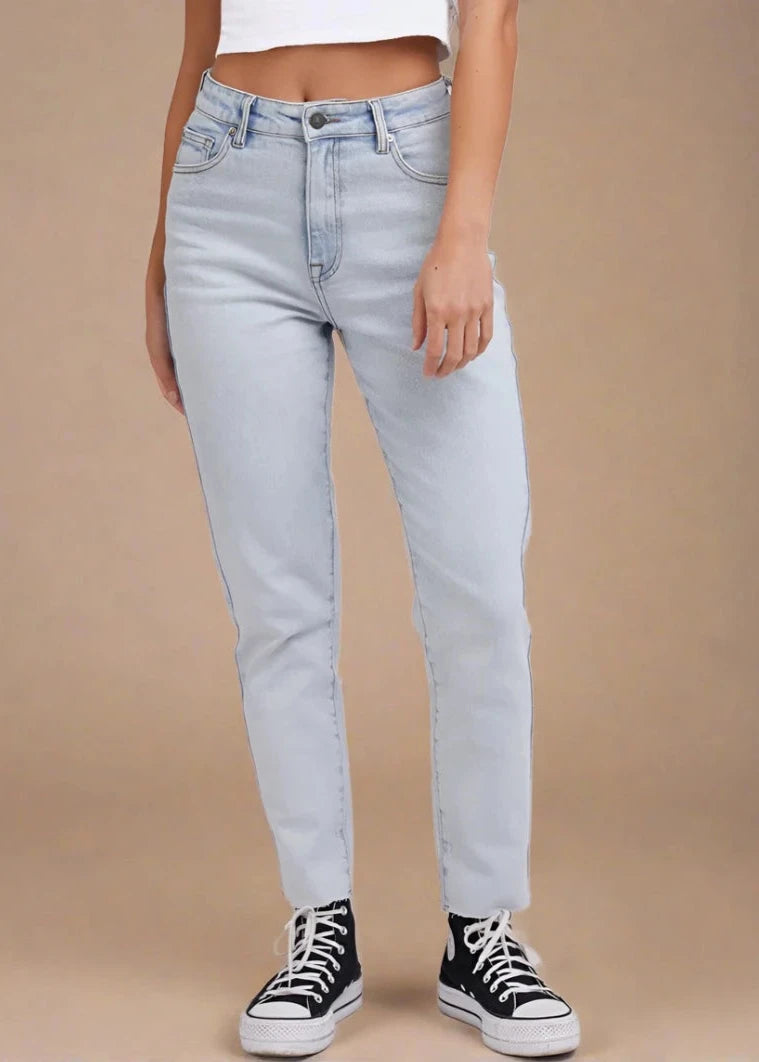 Monica Mom Comfort Jean - Bleach