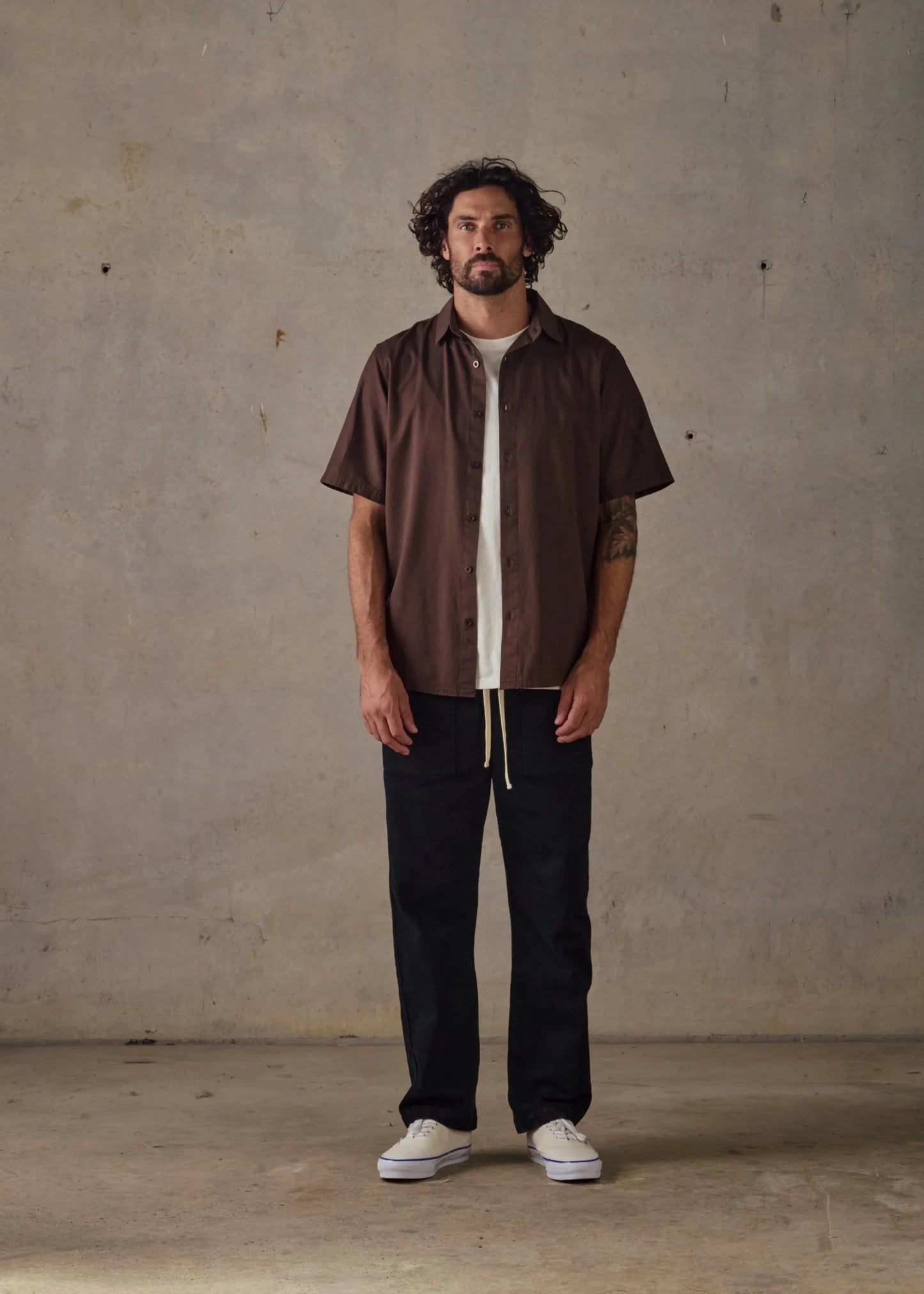 Brushed Twill Pants - Black