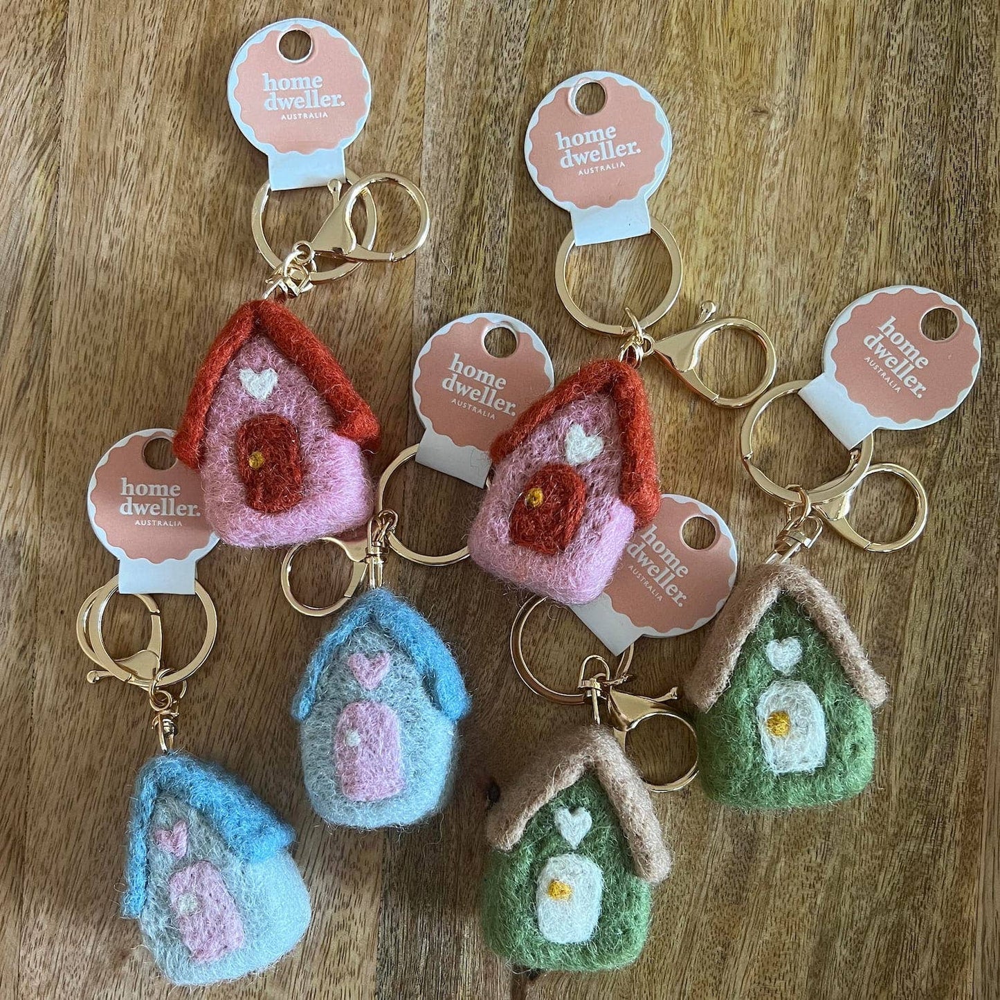 Home Dweller - Felt House Keychain Charm