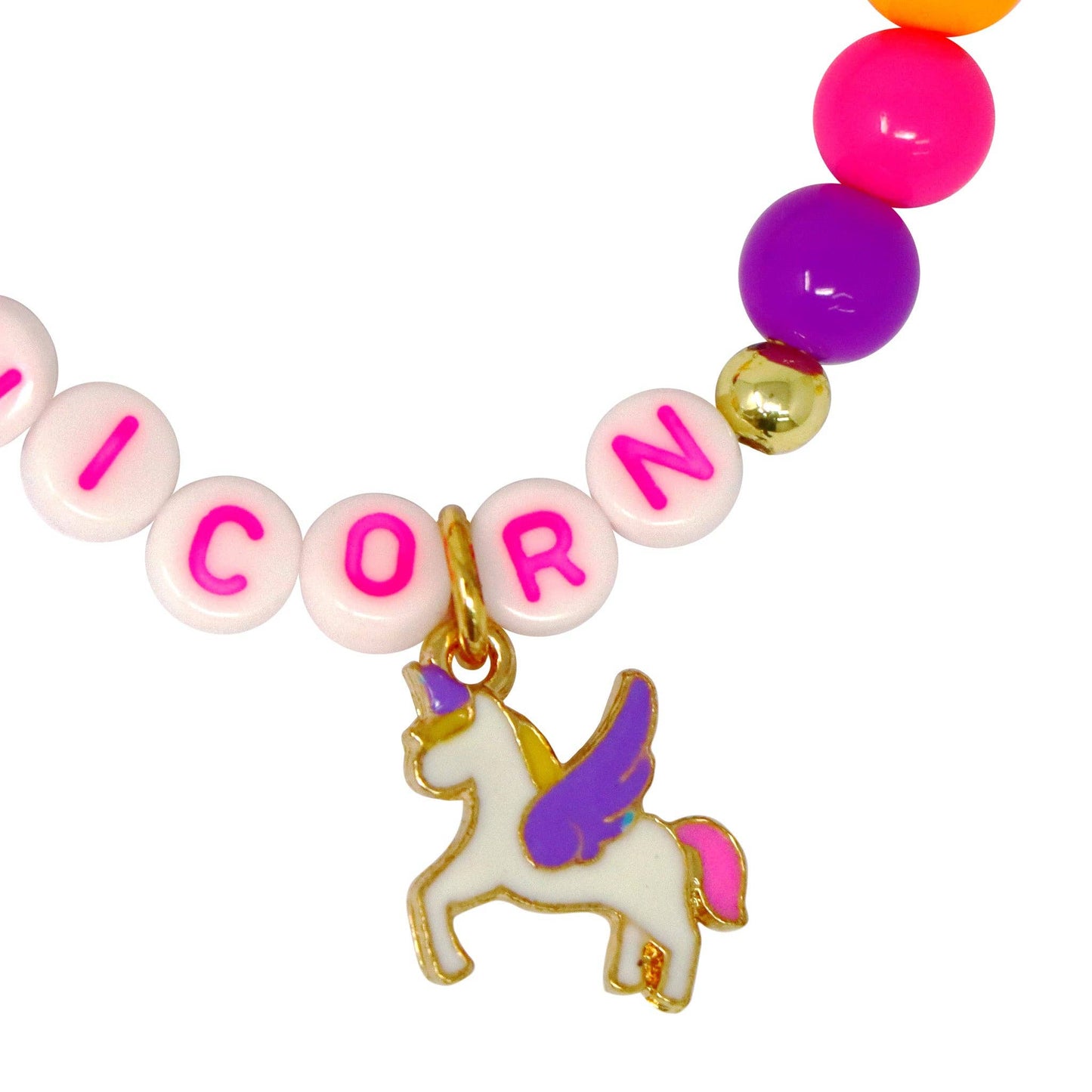 Pink Poppy - BFF Unicorn Rainbow Pearl Bracelet Set - (Pack Size 6)