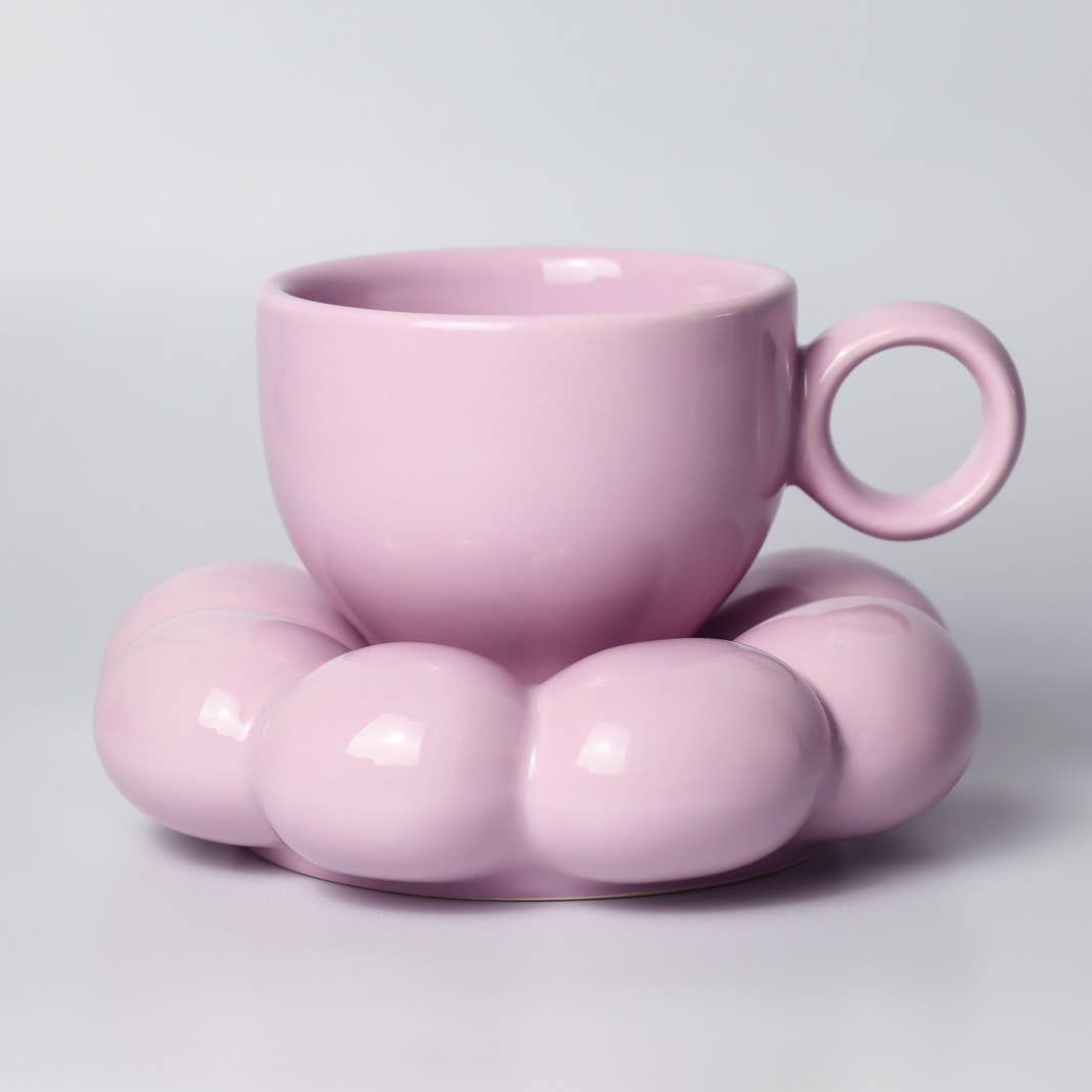 Sage & Cooper - Lottie Mug & Saucer: Pink