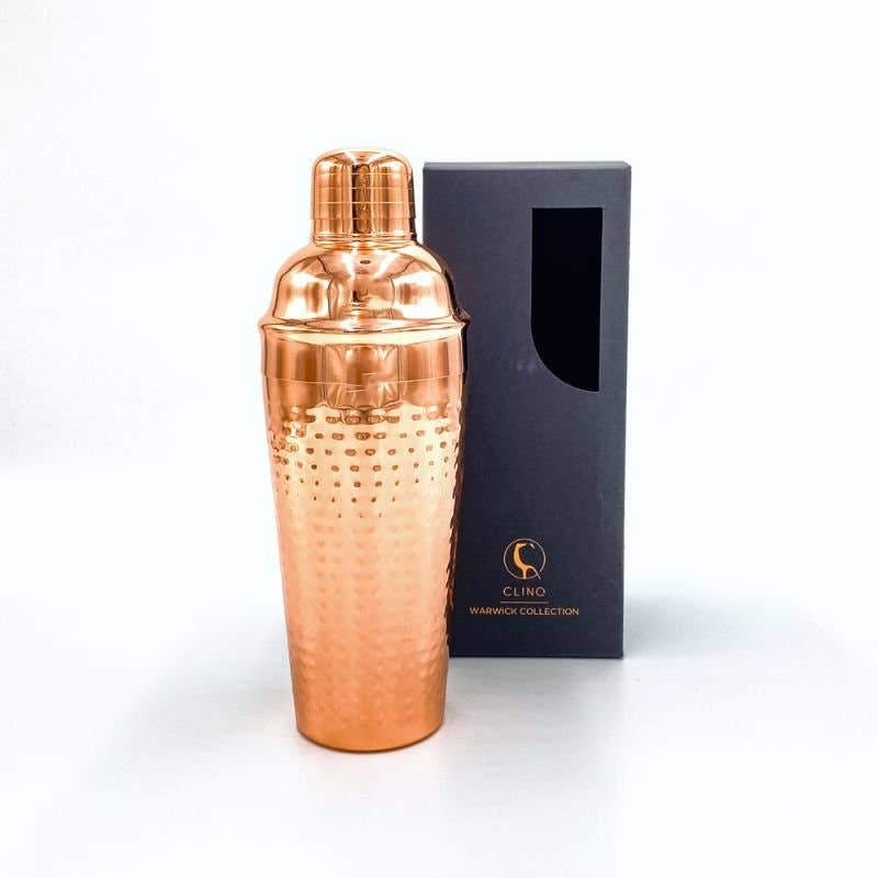 CLINQ - Hammered Copper Cocktail Shaker