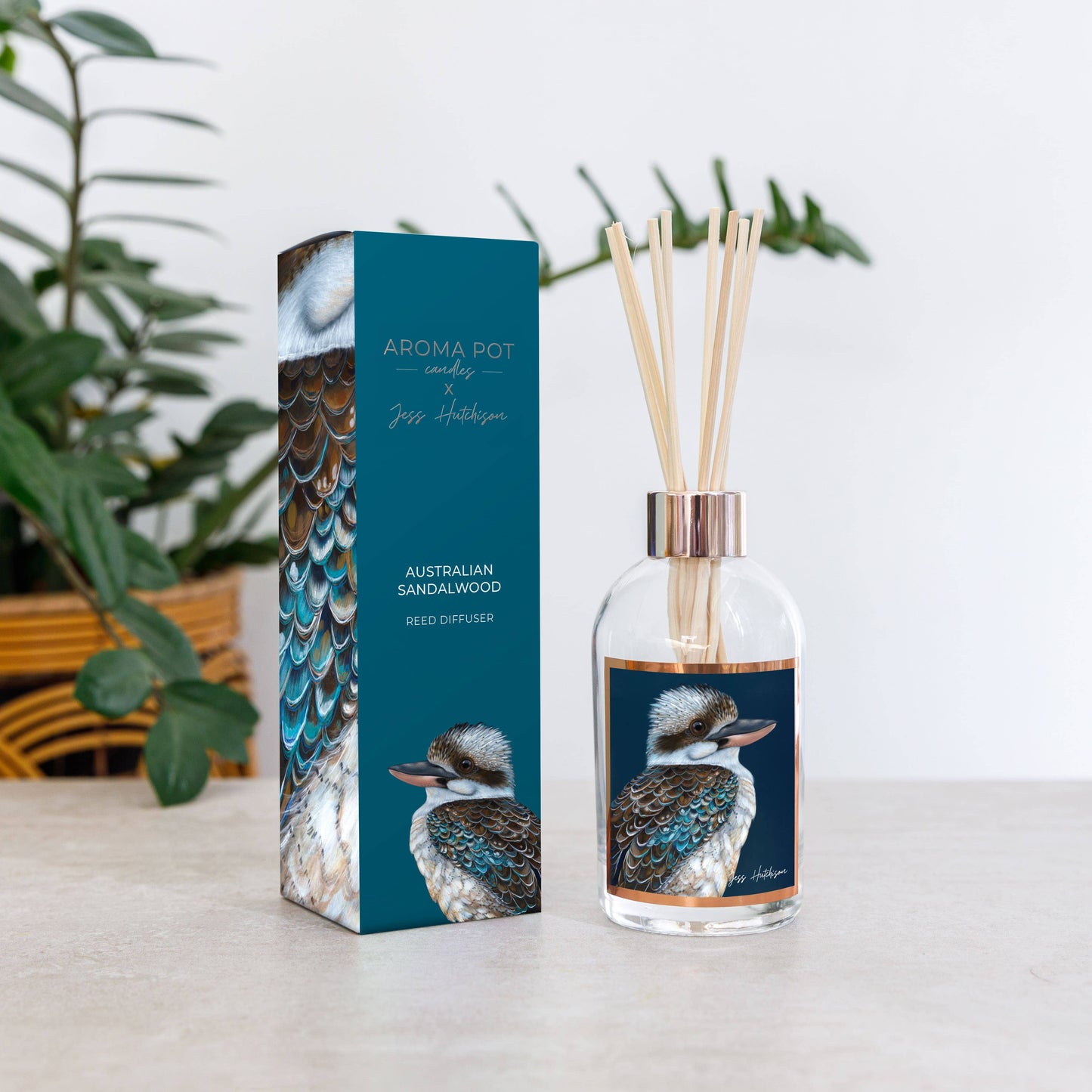 Aroma Pot - 200ml Australian artist reed diffuser -Australian Sandalwood