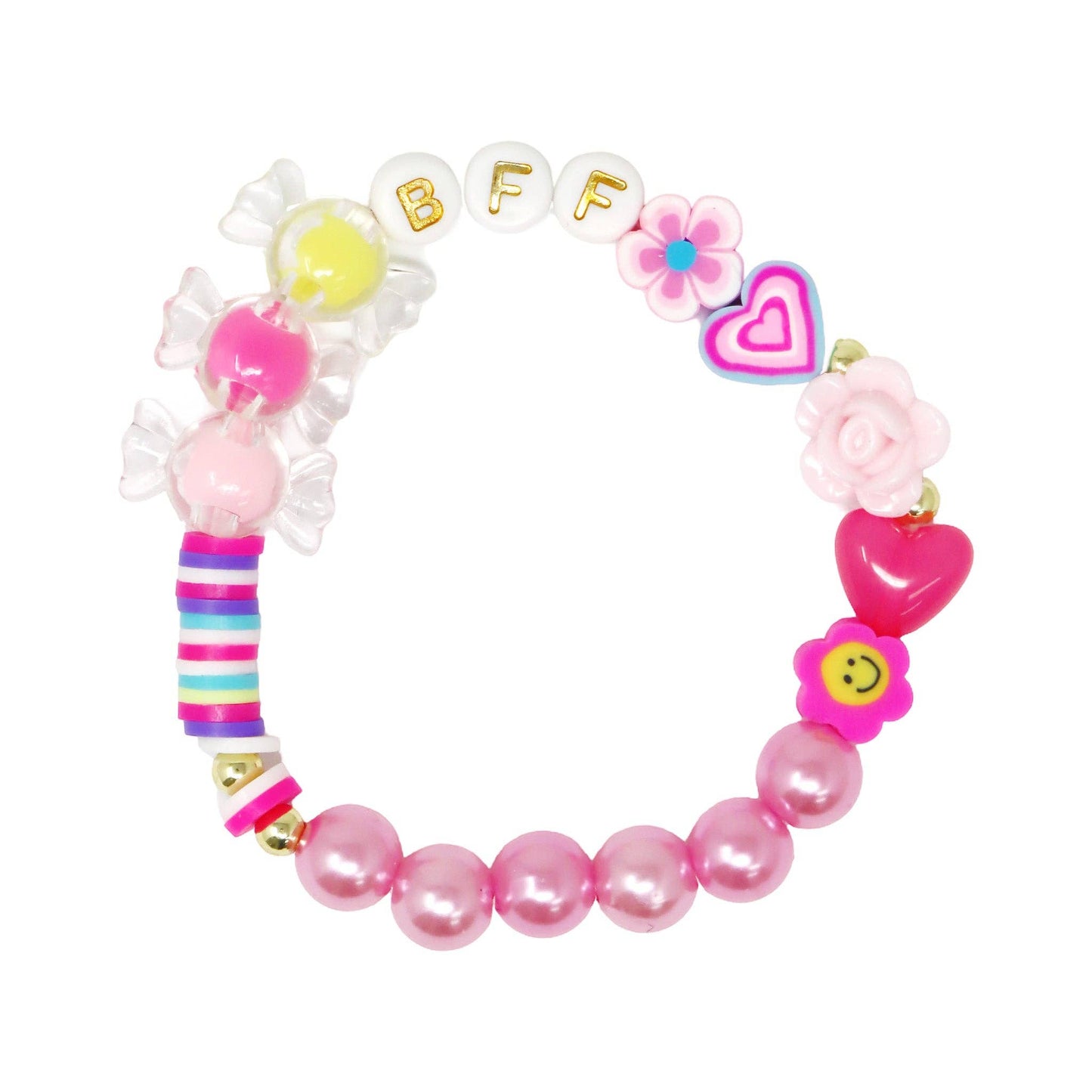Pink Poppy - BFF Letter Candy Bracelet Set