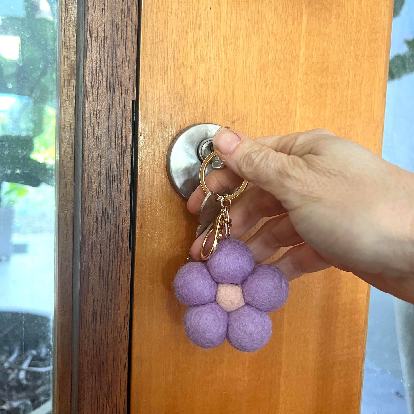 Home Dweller - Felt Flower Keychain | Bag Charm - Vintage Petals