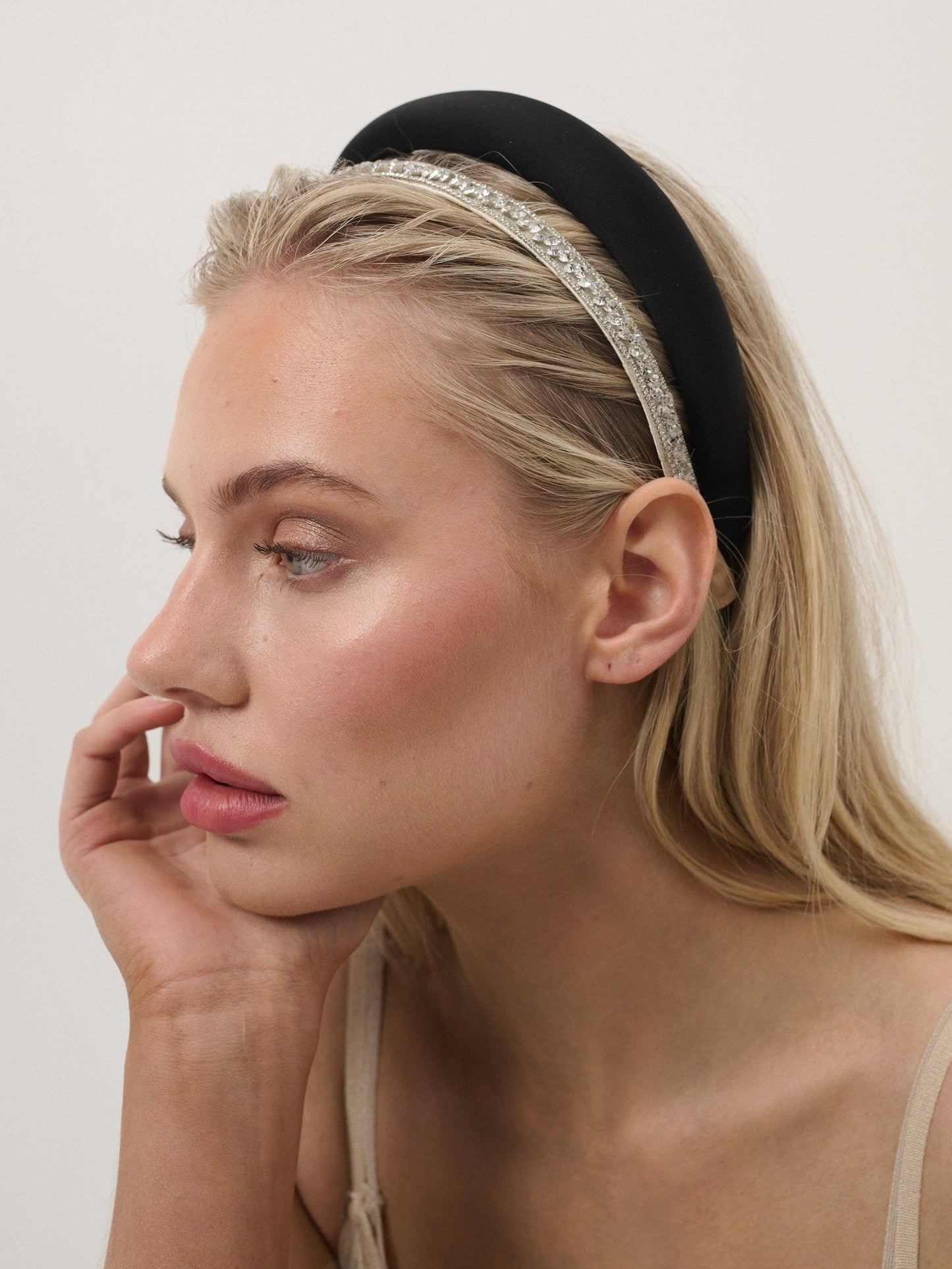 Angels Whisper Accessories - Olivia Silver Crystal Statement Headband