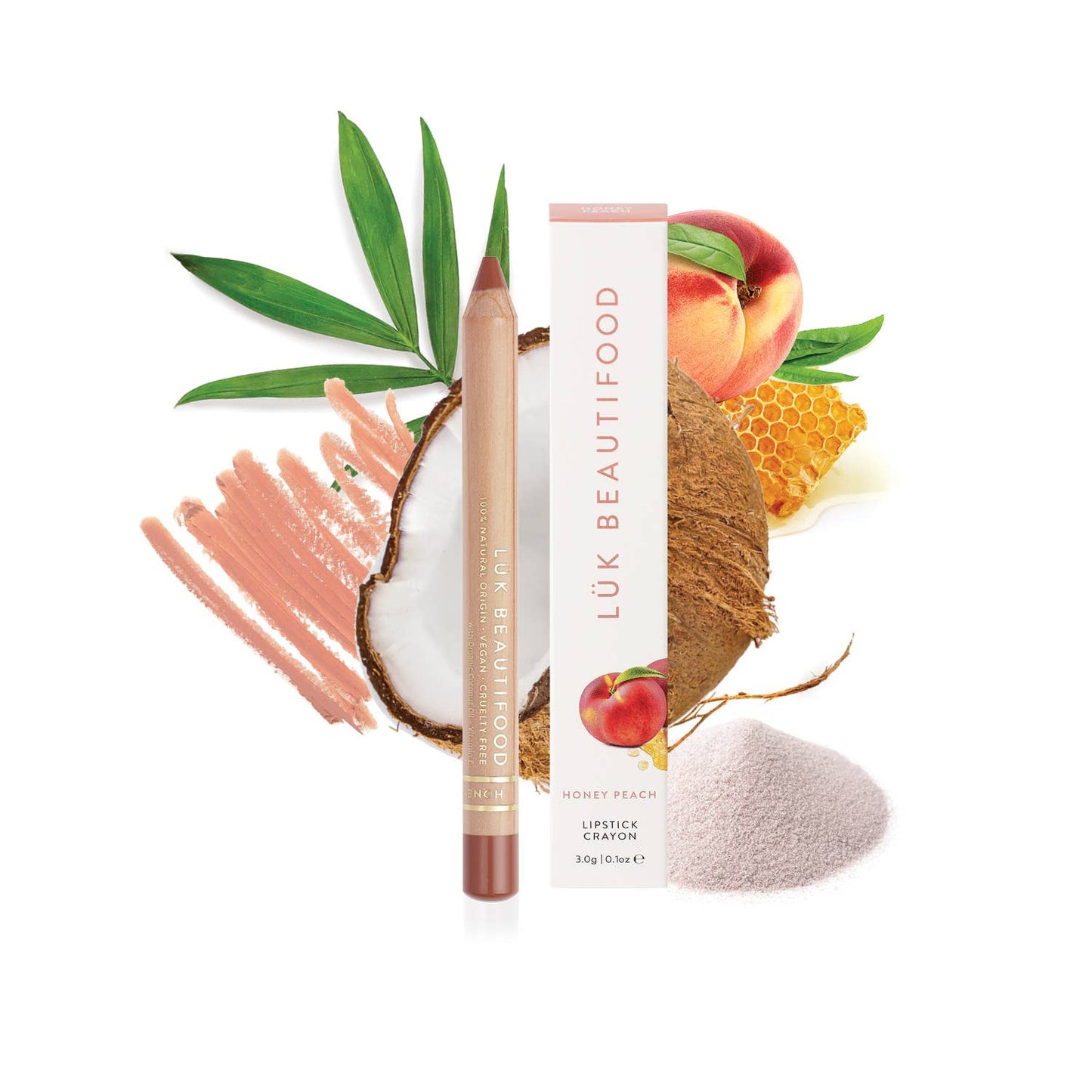 Luk Beautifood - Eco-luxe Lipstick Crayon in Honey Peach