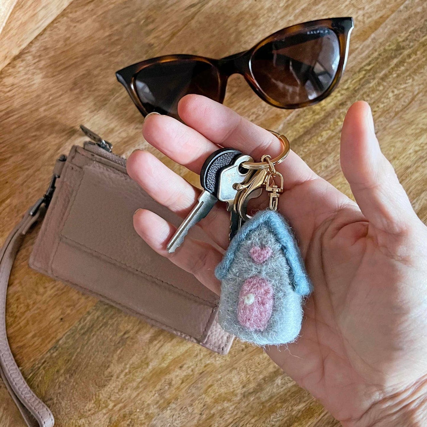 Home Dweller - Felt House Keychain Charm