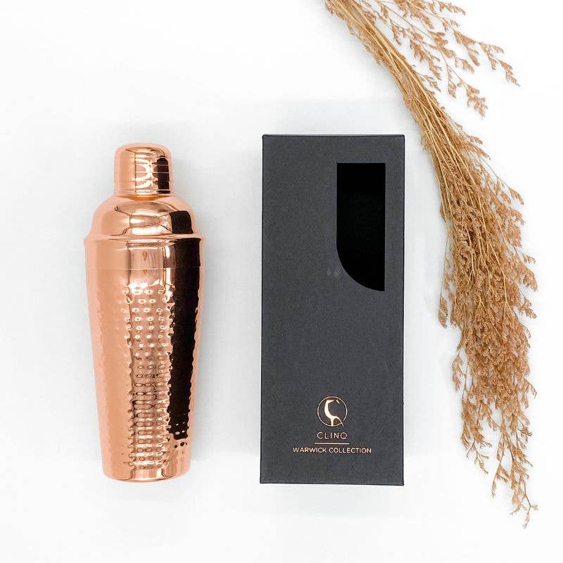 CLINQ - Hammered Copper Cocktail Shaker