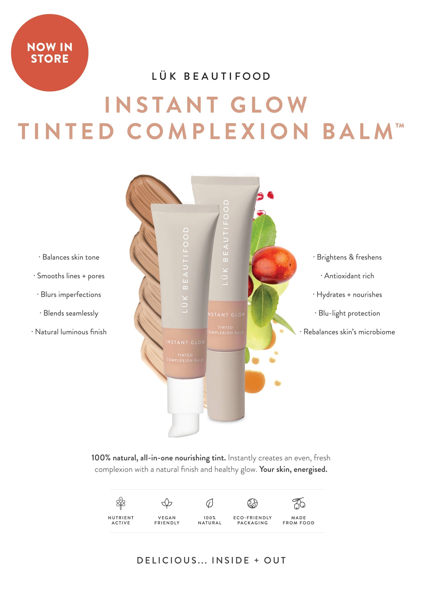Lük Beautifood - NUDE 5 (Medium Tan) - Instant Glow Tinted Complexion Balm 30