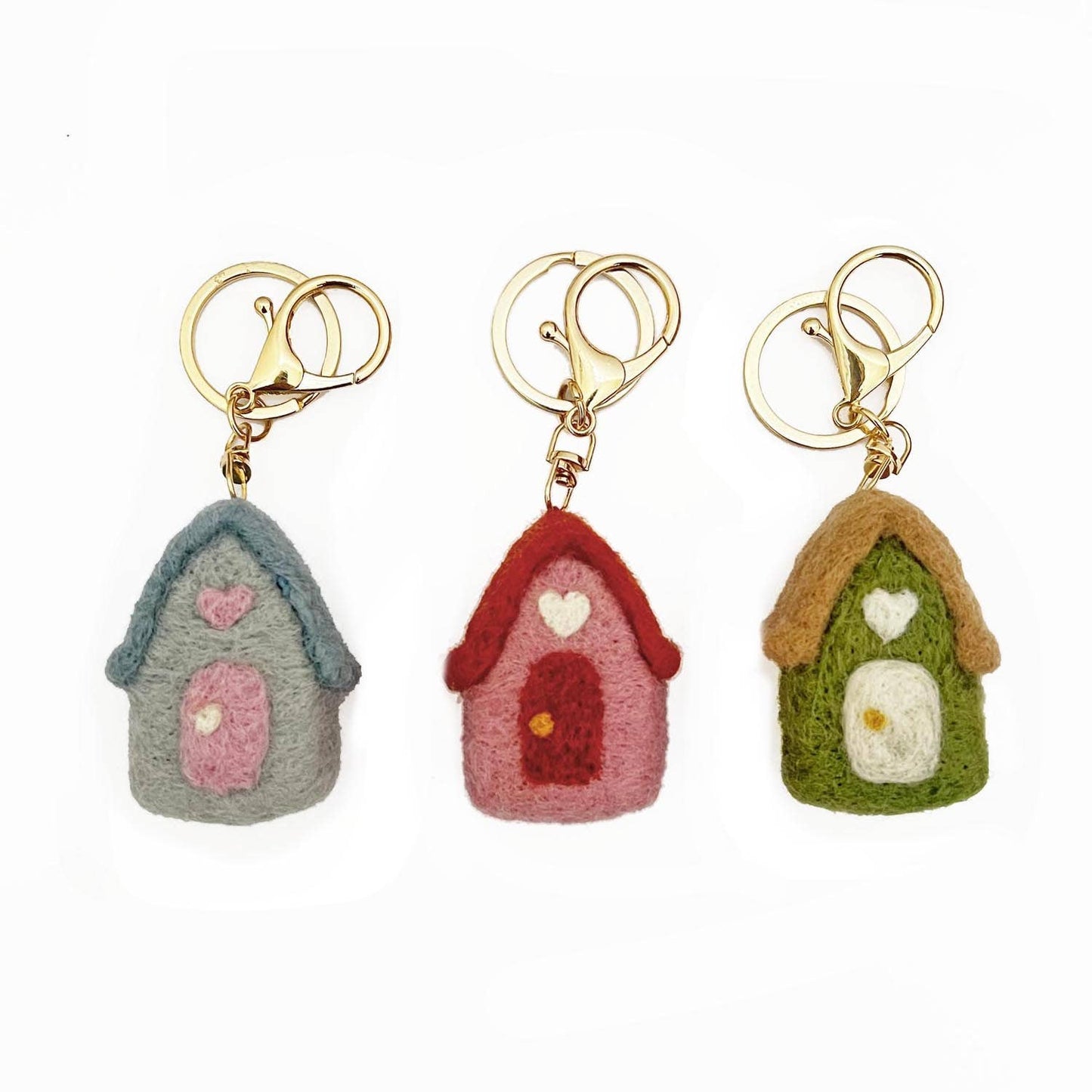 Home Dweller - Felt House Keychain Charm