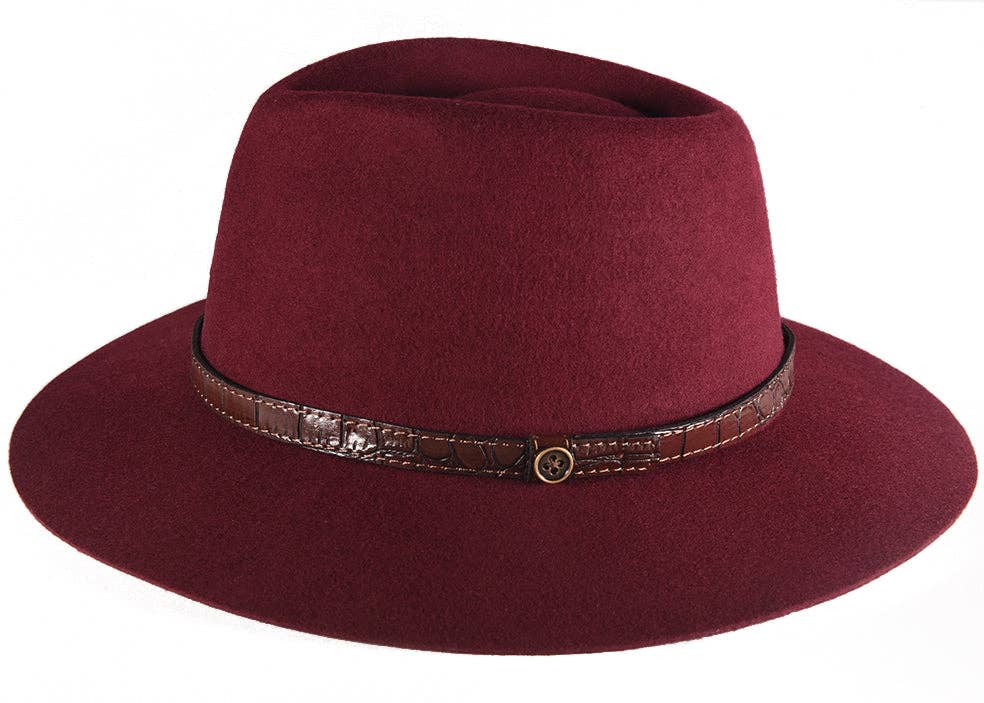Fallen Broken Street - The DiNgo Felt Hat - Wine: S/M