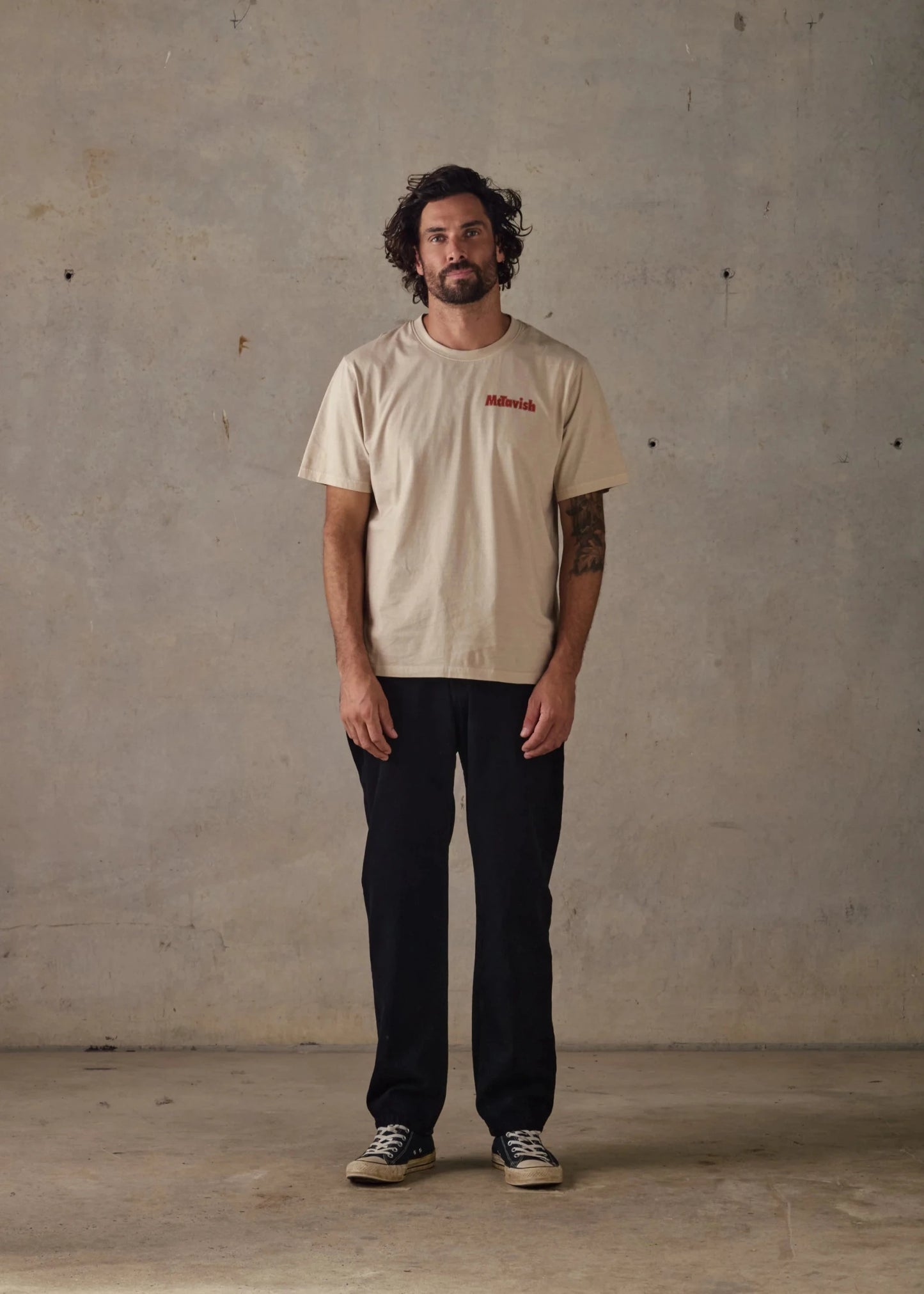Glassers Tee by Schuyler Beecroft - Light Tan