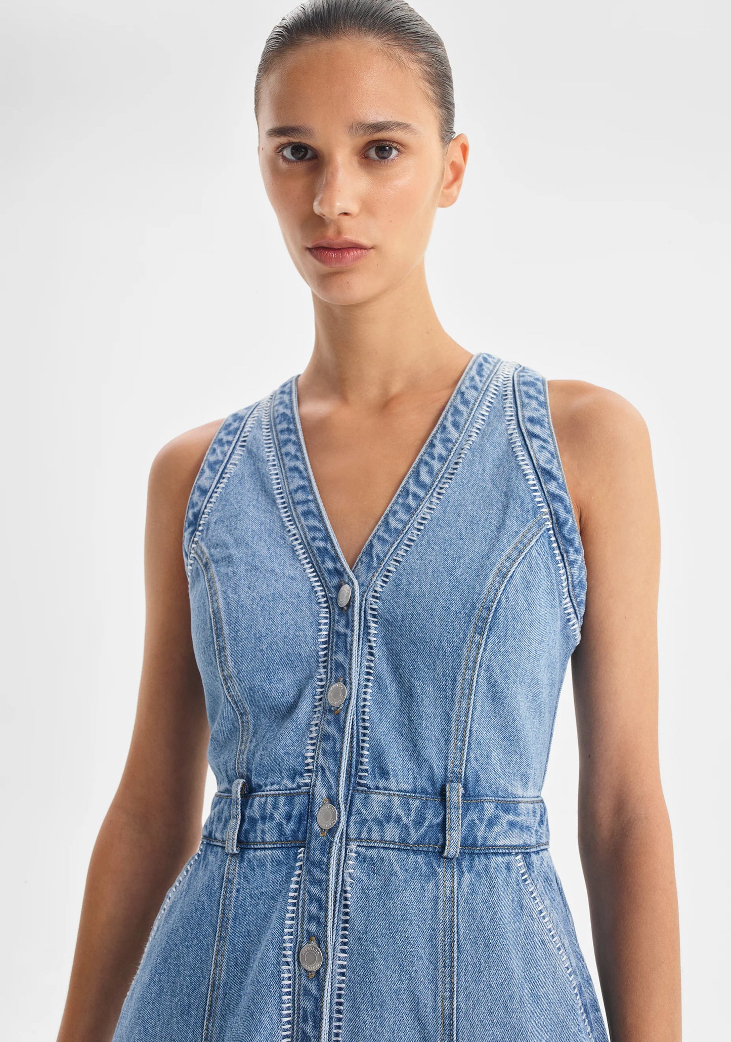 Hendrix Denim Dress - Light Blue