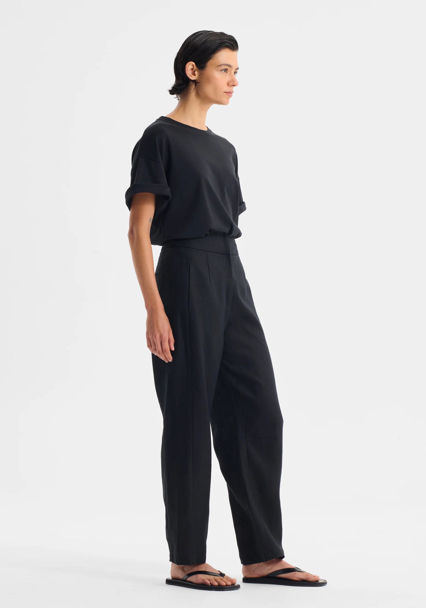 Jackson Linen Pant - Black
