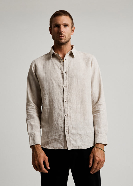 Linen L/S Shirt - Natural