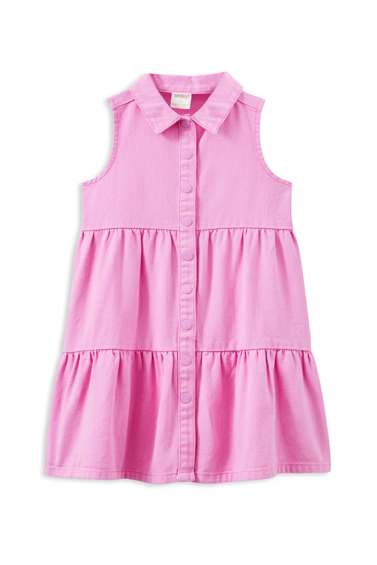 Pink Twill Dress - Pink