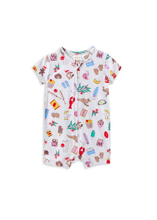 Very Aussie Zip Romper by Milky, view 2