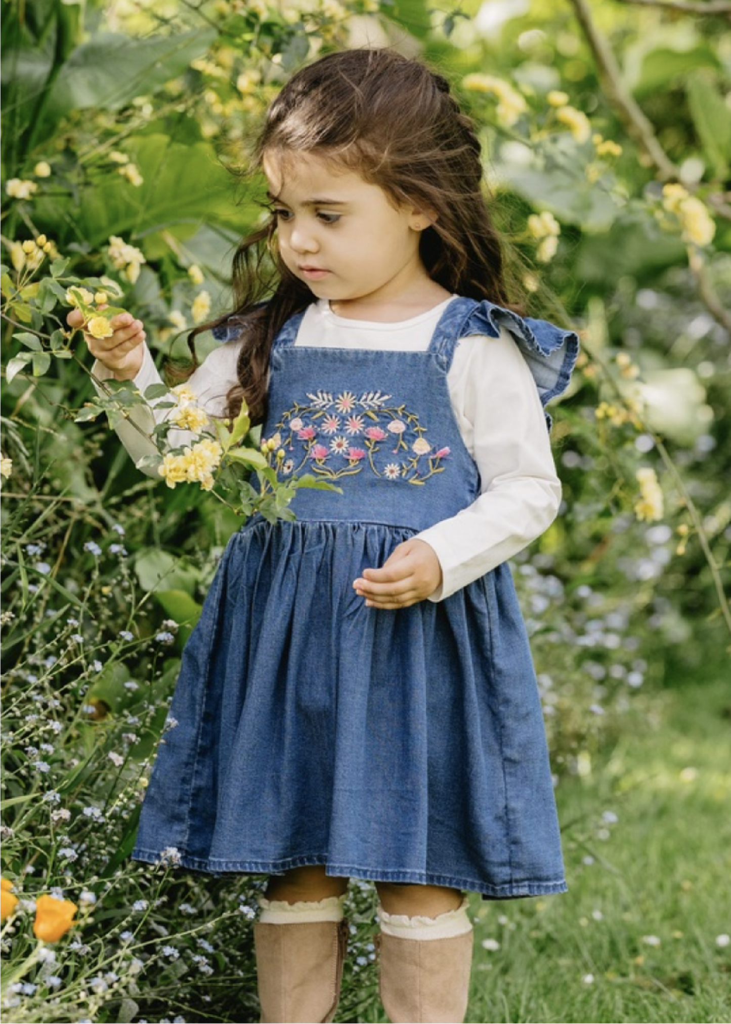 Wild Horses Denim Dress - Baby
