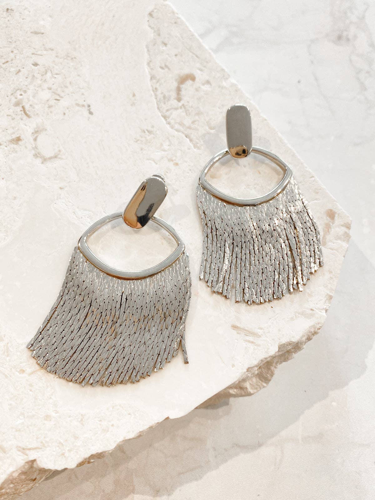 Devil Eye Sterling Plated Earrings - Silver